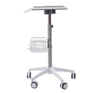 Mobile Trolley Cart Medical Cart with Wheels 33.46 * 43.71inch Height Adjustable Stainless Steel Salon Cart Rolling Desktop Lab Cart with 19.3 * 16.9inch Large Tabletop