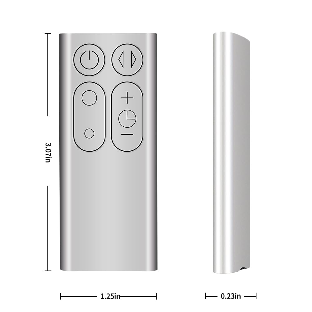 New 965824-06 965824-07 Replacement Remote Control for Dyson Fan AM11 TP01 TP00 - Silver, Without Magnetic Function