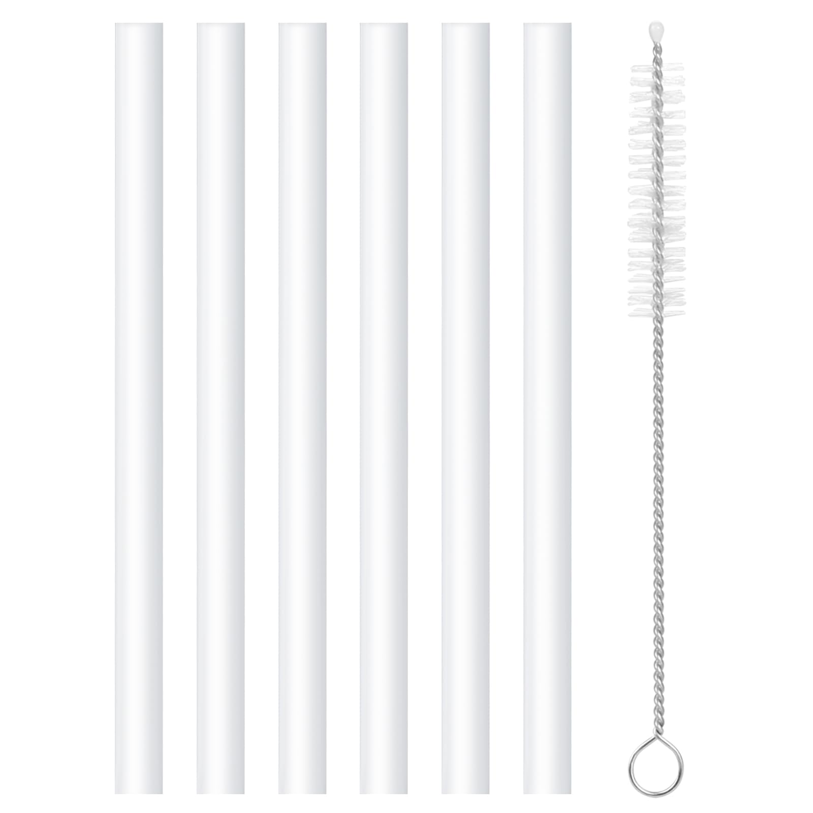 Replacement Straws Compatible with Ello Colby, Cooper,Hydra,Tumbler Water Bottle-Straw Replacement for Contigo,Pogo, ZULU Jug Cup-6 Straws and 1 Cleaning Brush