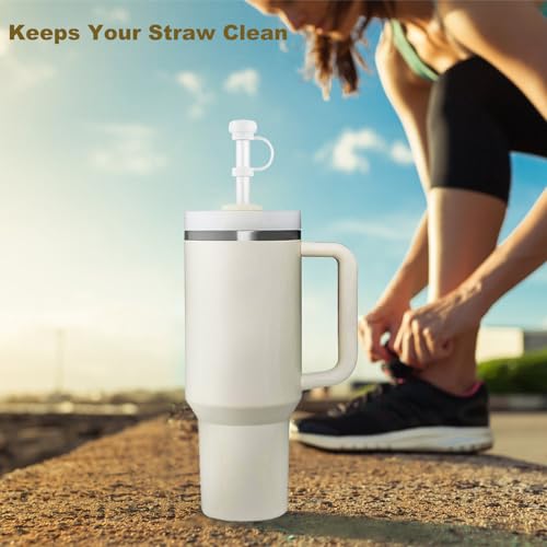 Straw Cover Cap for Stanley Cup 40oz 30oz 20oz, Stanley Cup Accessories Set Including 6 Pcs Tumbler Straw Toppers,Silicone Straw Covers Dust-Proof Protector Straw Lid for 0.4in/10mm Straws