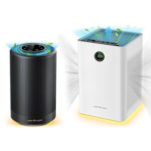 2pcs jafända air purifiers for home bedroom hepa filter up to 450ft², one for house large room up to 1190ft²