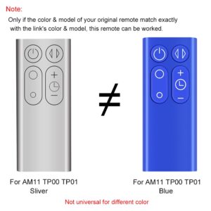 New 965824-06 965824-07 Replacement Remote Control for Dyson Fan AM11 TP01 TP00 - Silver, Without Magnetic Function