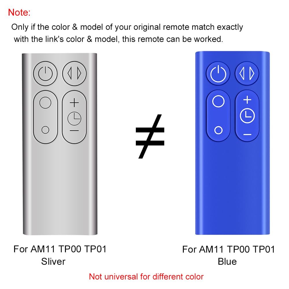 New 965824-06 965824-07 Replacement Remote Control for Dyson Fan AM11 TP01 TP00 - Silver, Without Magnetic Function