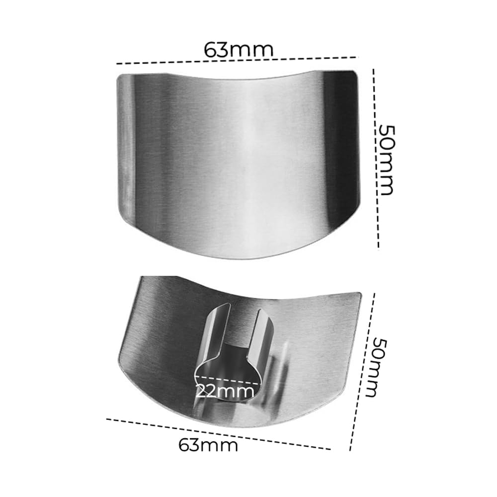 Stainless Steel Finger Guard, 2023 New Finger Protector for Cutting Food, Premium Slicing Tool Finger Protector Finger Protectors when Cutting, Slicing, Dicing, Chopping Vegatables (6 Pcs)