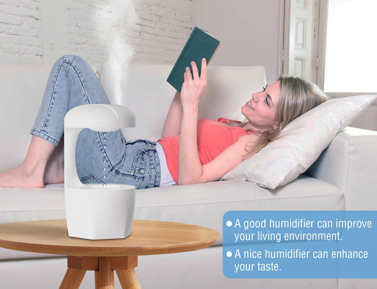 RooXchowla Humidifiers for Bedroom, Anti Gravity Humidifier, Water Drop Humidifier with Night Light,Rain Cloud Humidifierhigh-capacity Silent humidifier for Bedroom/Baby Nursery/Bathroom/Living Room.