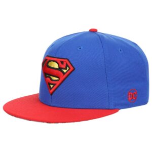 dc comics superman w/comic uv adjustable snapback cap rbl/red