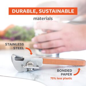 Full Circle Smooth Operator, Smooth-Edge Stainless Steel Can Opener: Safe, Easy, and Eco-Friendly