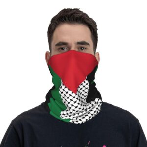 ZENRUIMING 4 pieces of Palestinian flag Neck Gaiter Balaclava Face Mask, multifunctional headscarf, outdoor sunscreen scarf face mask