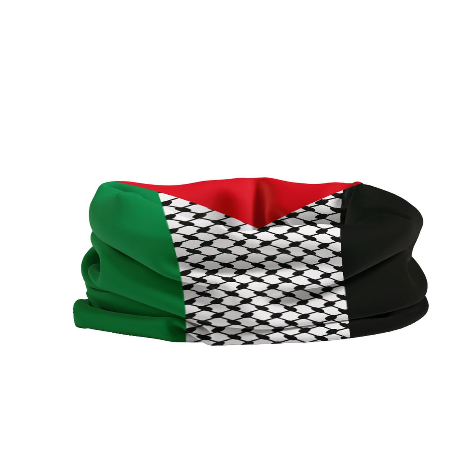 ZENRUIMING 4 pieces of Palestinian flag Neck Gaiter Balaclava Face Mask, multifunctional headscarf, outdoor sunscreen scarf face mask