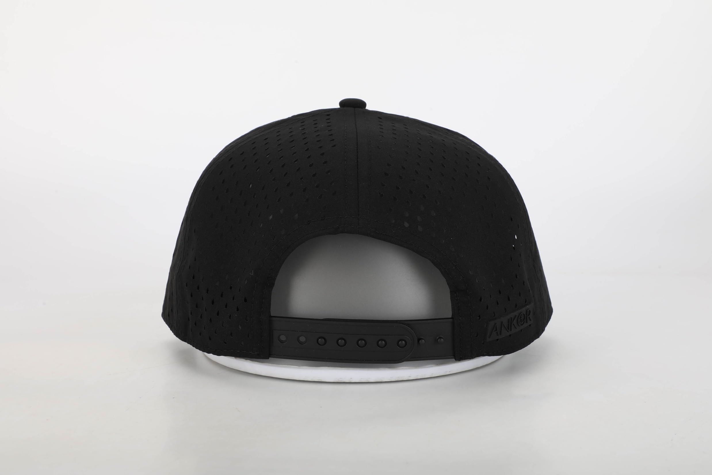 ANKOR Carrier 6 Panel Flat-Bill Baseball Hat Black