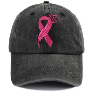 Breast Cancer Awareness Hats, Cancer Accessories for Women, Breast Cancer Survivor Gifts, Cancer Patients Must Have, Pink Ribbon Chemo Baseball Caps, Christmas Birthday Gifts