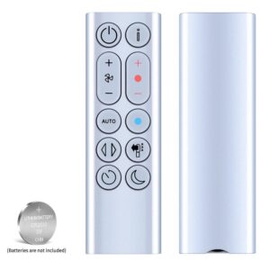 New Replacement Remote Control for Dyson HP04 HP05 HP06 HP09 Hot + Cool Purifying Fan/Heater - Silver, Without Magnetic Function