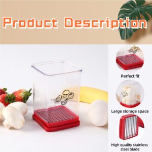 BFMXSN Fruit Slicer, Egg Slicing Cup, Multifunctional Stainless Steel Fruit and Vegetable Slicer Portable Egg Slicing Tool Suitable for Making Strawberry Banana Fruit and Vegetable Salad Platter