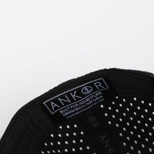 ANKOR Carrier 6 Panel Flat-Bill Baseball Hat Black