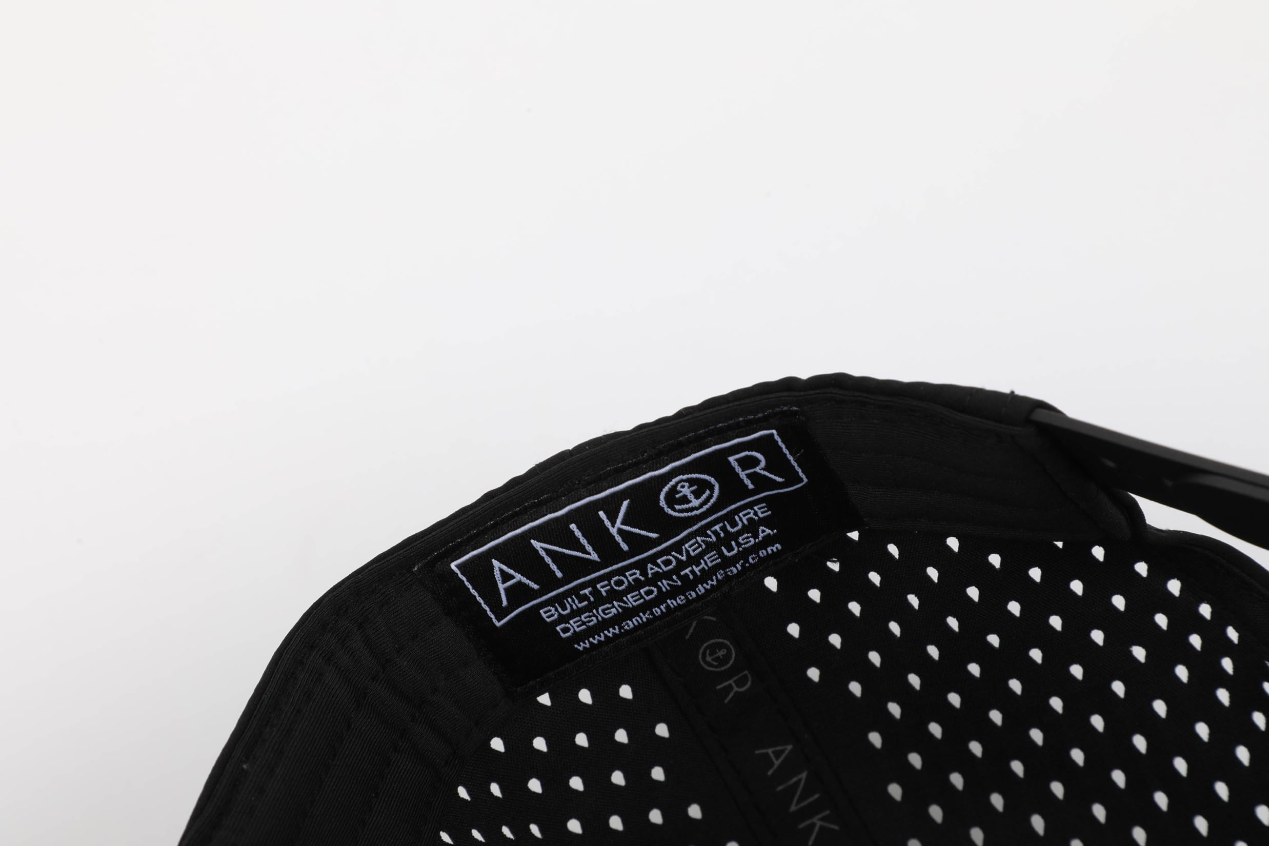 ANKOR Carrier 6 Panel Flat-Bill Baseball Hat Black