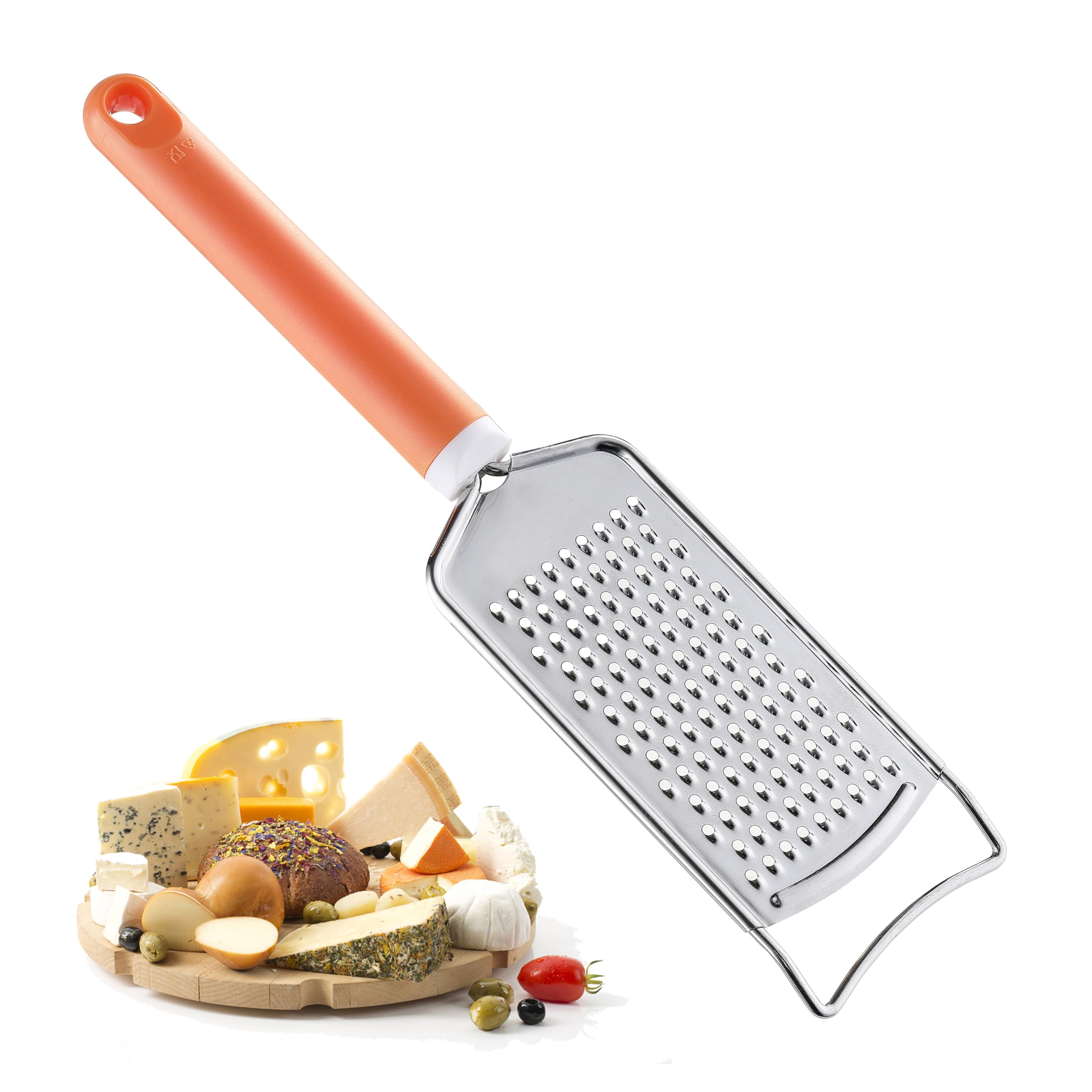 Cheese Grater, Vituer Stainless Steel Graters for Kitchen, Premium Cheese Grater with Handle, Cheese Grater Lemon Zester Handheld, Great for Cheese, Ginger, Chocolate, Spices and More, Dishwasher Safe