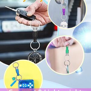 Oythiem Quick Release Keychain Keyring for Men, Women - Detachable Keychain Key Ring Quick Release for Easy Access to Your Keys, Pull Apart Key Chain Double Key Ring for Bag, Belt (2 Packs)