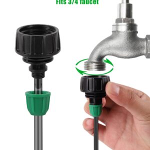 Garden Hose Adapter 3/4 to 1/4 Inch Drip Irrigation Tubing Connectors Lock Barbed Design 3/4 US Standard GHT Thread 5 Pack(3/4" to 1/4" Pipe Connector)