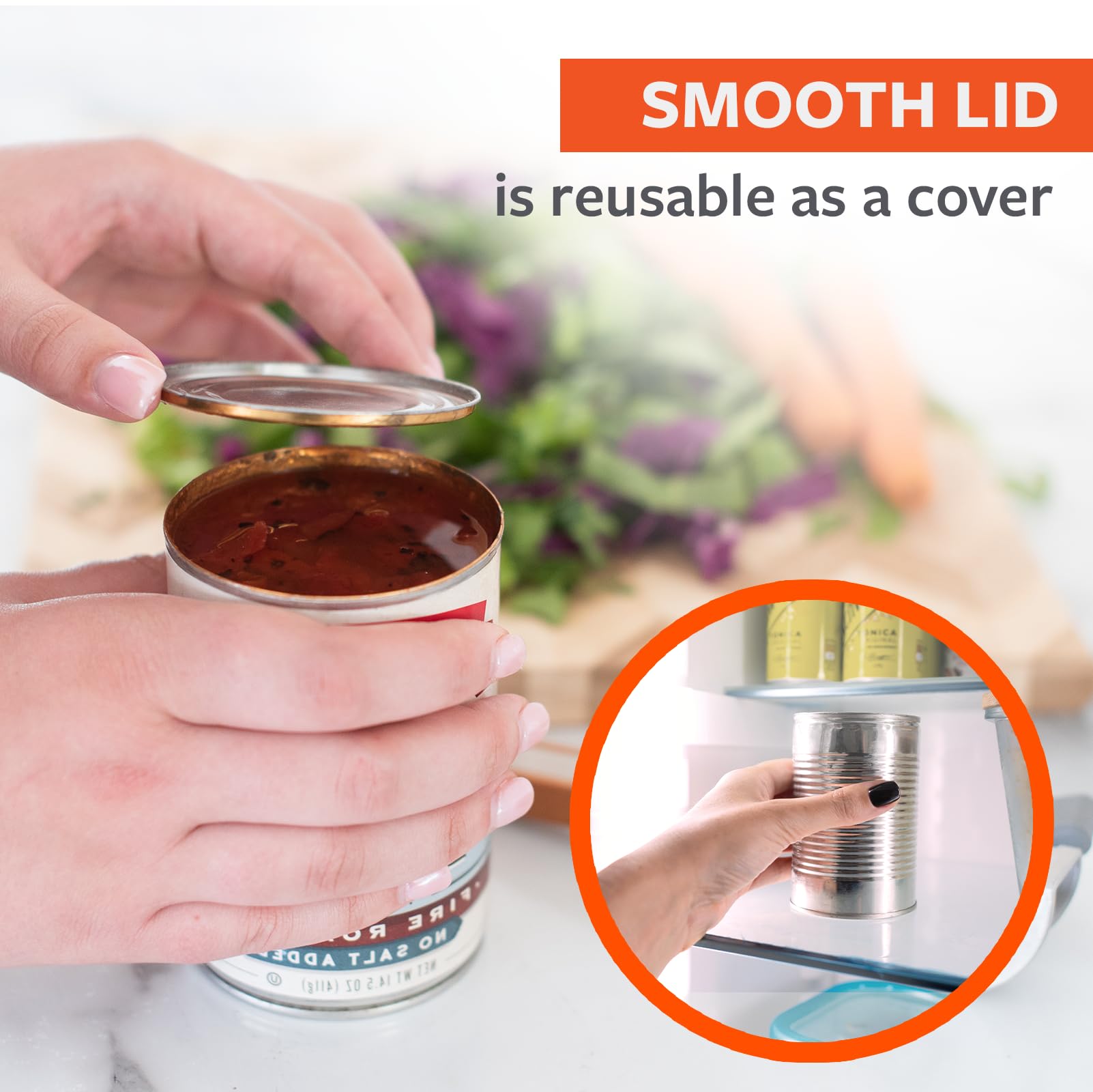 Full Circle Smooth Operator, Smooth-Edge Stainless Steel Can Opener: Safe, Easy, and Eco-Friendly