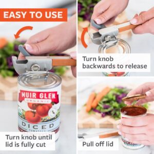 Full Circle Smooth Operator, Smooth-Edge Stainless Steel Can Opener: Safe, Easy, and Eco-Friendly