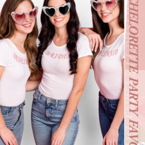 Mootycapa 12 Pcs Bachelorette Party Sunglasses for Bridesmaids Bride Sunglasses for Wedding Party Favors(Team Bride)