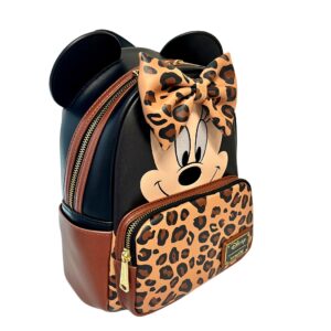 Loungefly Exclusive Disney Minnie Mouse Leopard Print Double Strap Shoulder Bag