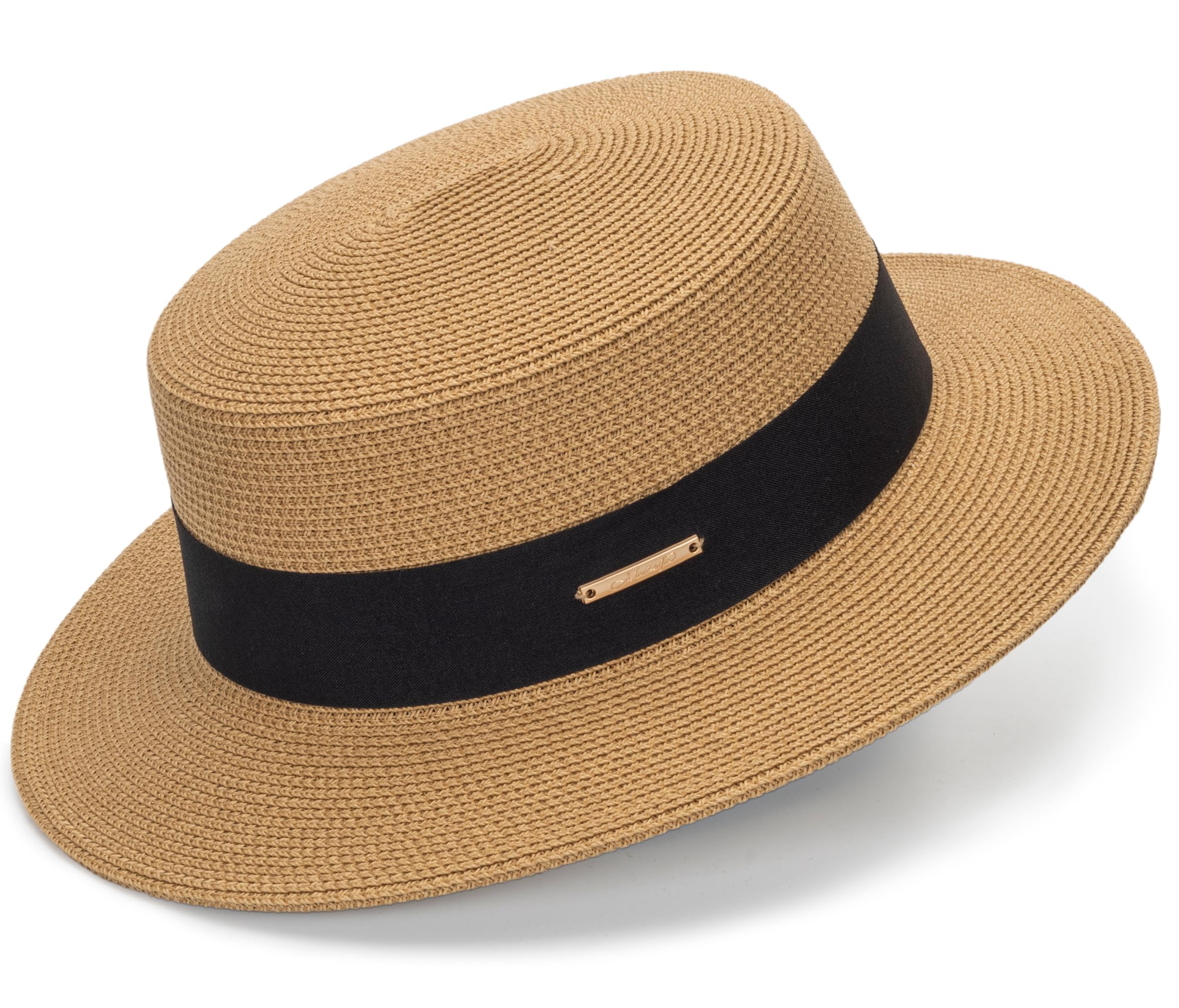 Women's Wide Brim Sun Hat Straw Panama Hat - UV-Protection Summer Boater Fedora Beach-Sun-Hats(M-L)