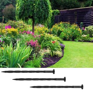 DasTior 60 Pcs Landscape Edging Spkies,8 Inche Garden Stakes for Landscape Edging,Pever Edging,Terrace Board