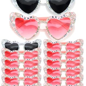 Mootycapa 12 Pcs Bachelorette Party Sunglasses for Bridesmaids Bride Sunglasses for Wedding Party Favors(Team Bride)