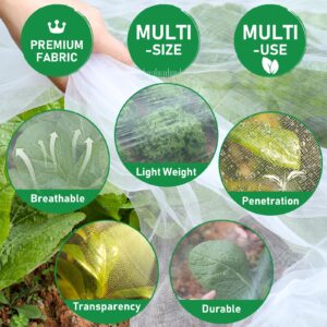 10 * 30FT 2 Pack Garden Netting Mesh Barrier, Ultra Fine Plant Netting for Garden Protection, Fruit Tree Netting for Blueberry Bushes, Row Covers for Vegetables, Mosquito Netting for Patio