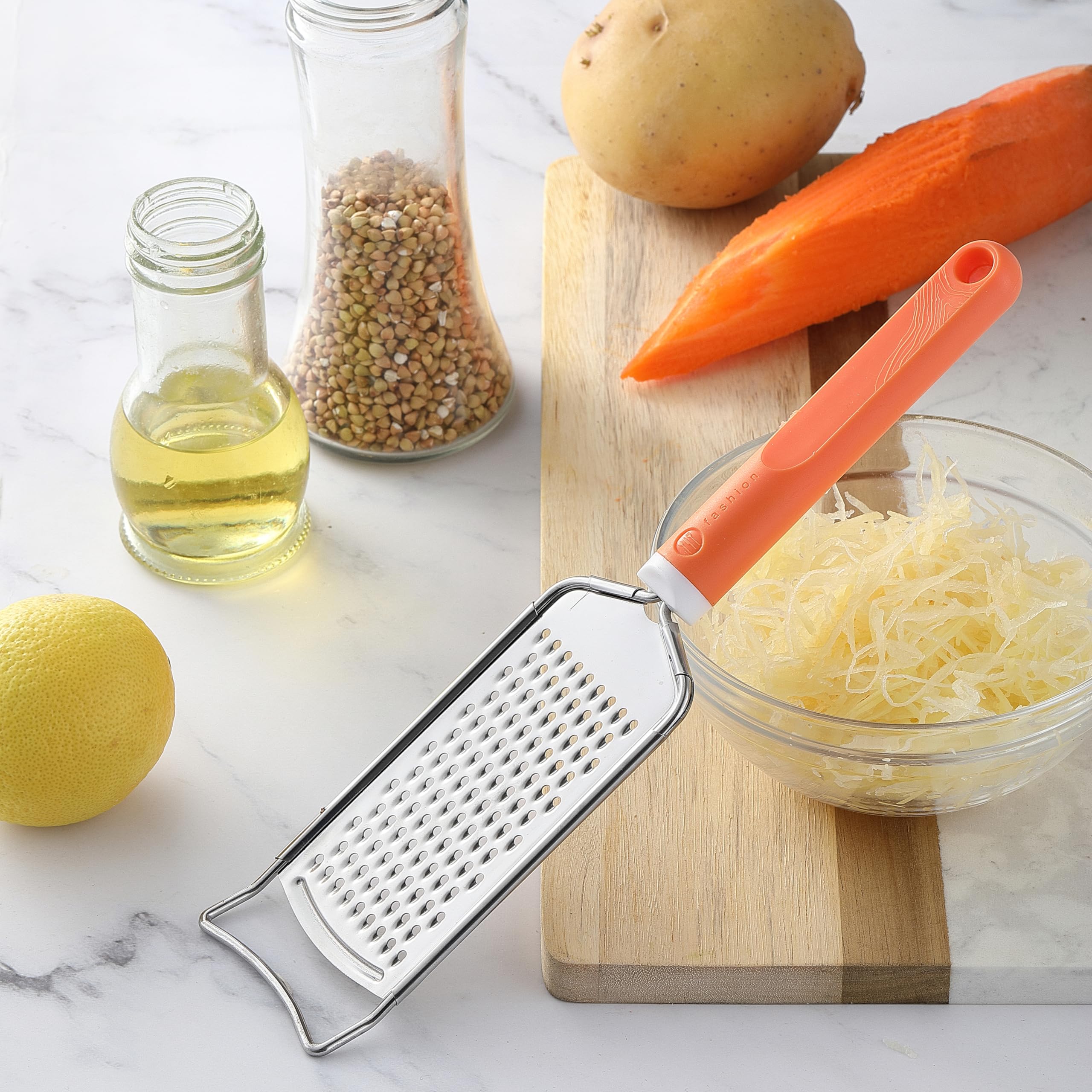 Cheese Grater, Vituer Stainless Steel Graters for Kitchen, Premium Cheese Grater with Handle, Cheese Grater Lemon Zester Handheld, Great for Cheese, Ginger, Chocolate, Spices and More, Dishwasher Safe