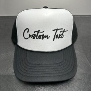 Custom Puff Print Trucker Hat Add Your Text Custom Hat for Men Women Customizable Trucker Hat with Snapback