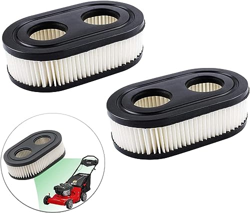 Apply to593260 798452 Lawn Mower Air Filter, Series Engine 4247 5432 5432K Lawn Mower Air Cleaner Filte can Replace Oval Air Filter Cartridge - Lawn Mower Replacement Parts(2PCS)