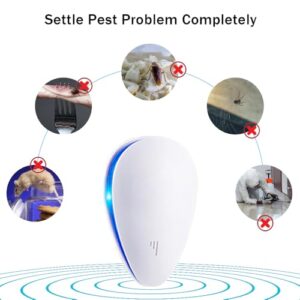 Pest Control Repeller, Plug-in Pest Repellent for Mouse Insect Cockroach Spider Bug Ant Mosquito Rodent Rats Indoor Use 6 Packs