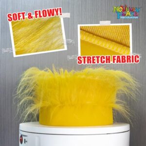 Novelty Place Yellow Hairy Costume Headband - Fun and Fuzzy Crazy Hair Wig Troll Hair Costume Accessories - Perfect for Sports Parties, Costume, Cosplay, and Halloween - Fit Kids, Teens and Adults