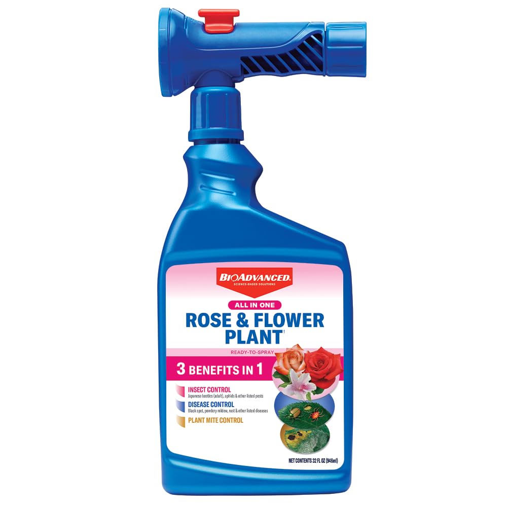 BioAdvanced All-in-One Rose & Flower Plant Care, Ready-to-Spray, 32FOZ