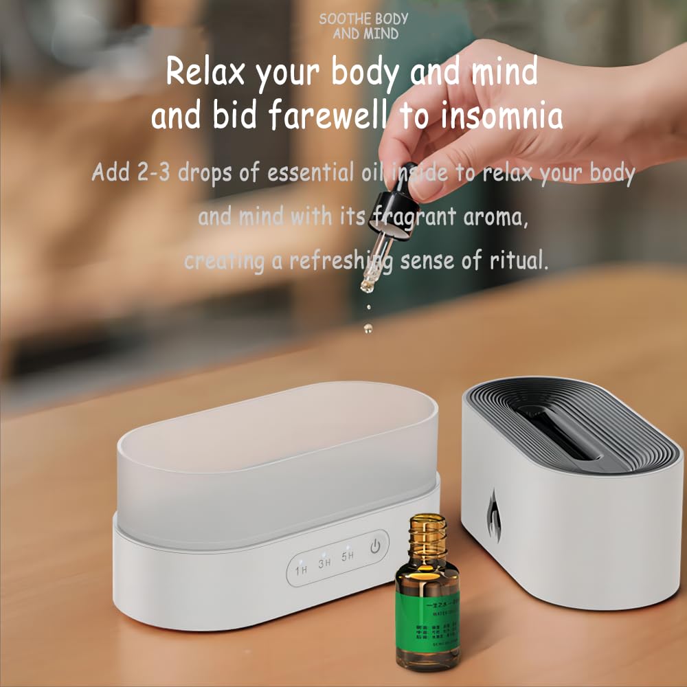 YONGYUN Aromatherapy Machine, Night Light, and Humidifier Three-in-one. Add Essential Oils to Make Your Favorite Fragrance Diffuse. Automatic Power-Off Function Without Water (Black)