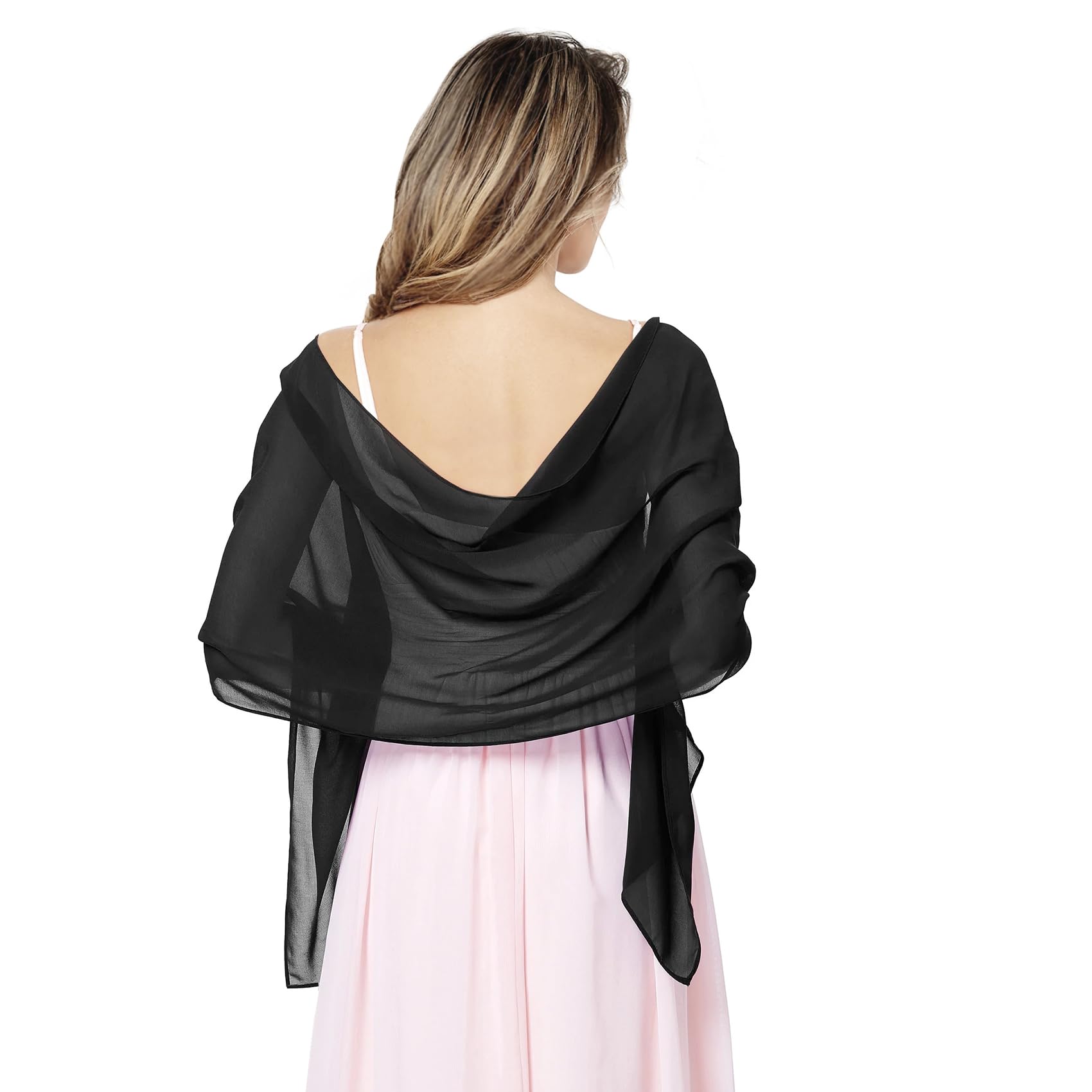 Shawls and Wraps for Evening Dresses, Black Shawl for Evening Dresses, Dress Shawl, Chiffon Shawl Wraps for Women Weddings, Chiffon Scarf, Travel Shawl, Evening Shawl,Womens Shawls for Prom Dresses