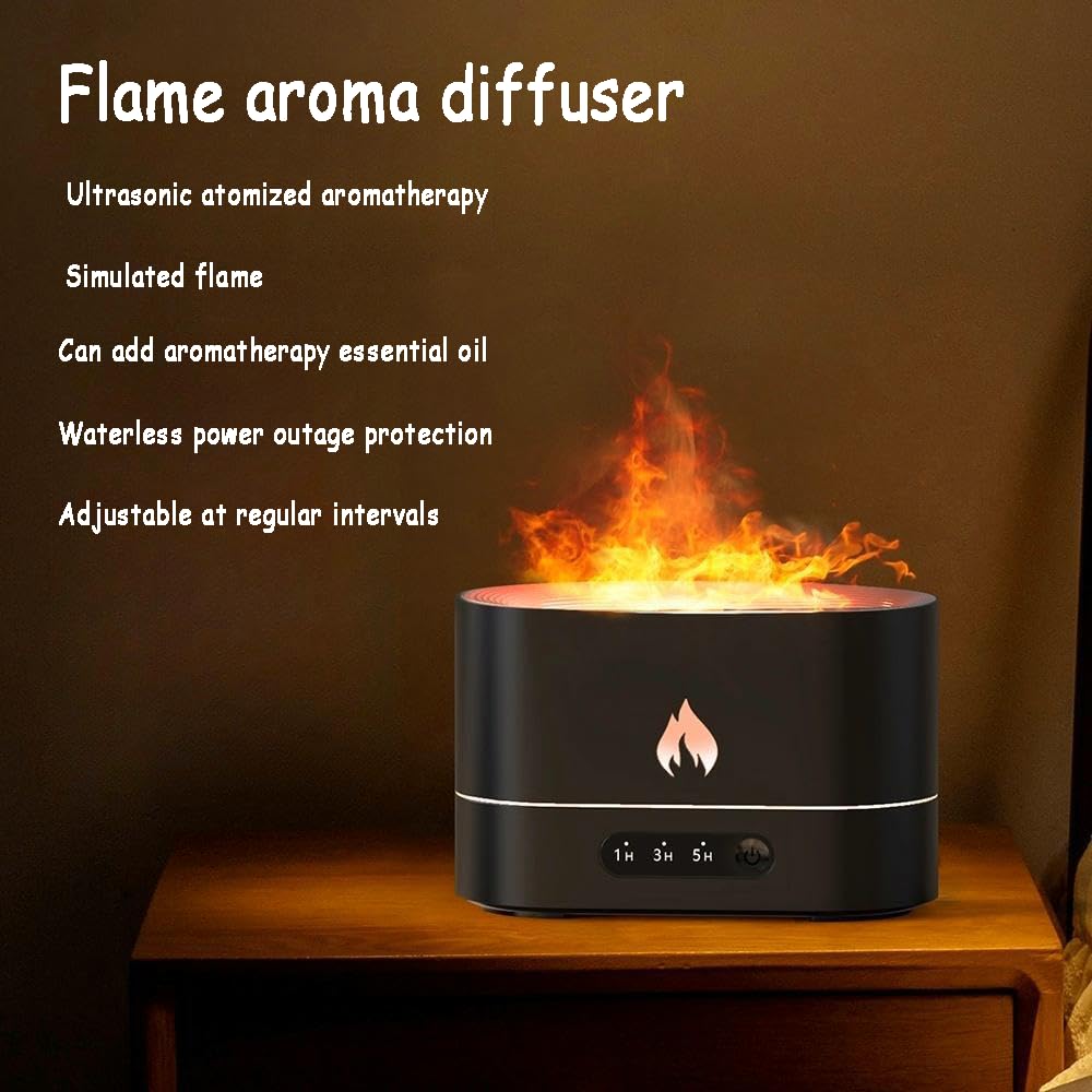 YONGYUN Aromatherapy Machine, Night Light, and Humidifier Three-in-one. Add Essential Oils to Make Your Favorite Fragrance Diffuse. Automatic Power-Off Function Without Water (Black)