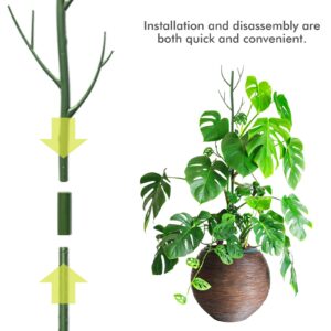 Fetanten Monstera Plant Support, 43 Inch Plant Support Stakes Moss Pole for Indoor Plants with Orchid Clips Twist Ties and Plant Strap, Perfect Plant Stakes for Climbing Plant (6 Pack)