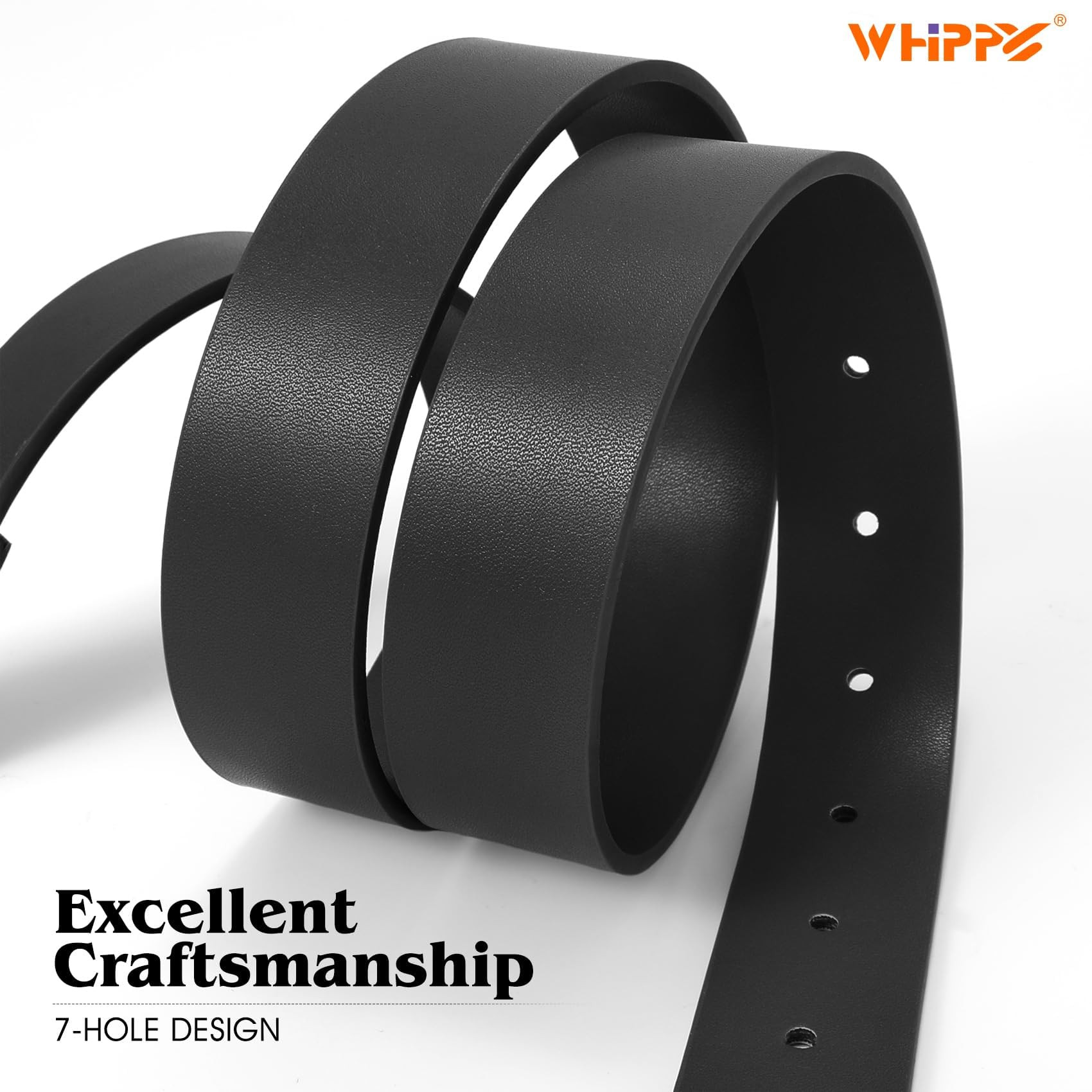 WHIPPY Women Leather Belt for Jeans Pants Dresses Fashion Ladies Western Leather Belt with Solid Gold Buckle S Black