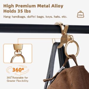 MAGTOBO Handbag Holder More Versatile Purse Hook Hanger for Table with Circular Carabiner Clip Fits on Car, Back of Chairs, Door..