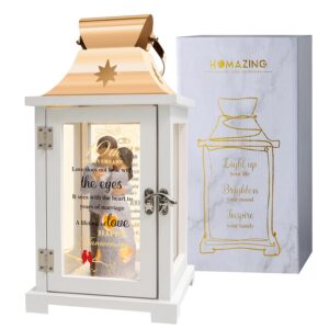 10th Wedding Anniversary Lantern, Best 10th Anniversary Wedding Gifts for Couple Parents Wife Husband Tin 10 Years of Marriage for Him Her, Unique 10th Wedding Ideas