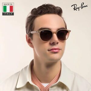 Ray-Ban RB4305 Phantos Shape Sunglasses With Eyewear Kit Bundle - High Bridge Fit - Ideal Formal and Casual Wear Retro Sunglasses