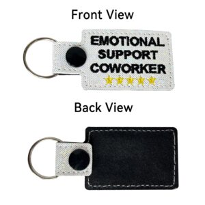 PHAWNGU 2 Pack Gifts for Coworkers, Coworker Gifts for Women, Work Bestie Gifts, Coworker Christmas Gifts Birthday Gifts, Emotional Support Coworker Vinyl Keychain Keyring