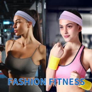 AQSXO 42 Pack Soft Elastic Stretch Athletic Hair Bands, Fashion Headbands for Women's Hair and Girls