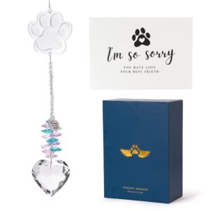 pet memorial suncatcher, dog memorial gifts, pet loss, pet sympathy, thoughtful dogs and cats remembrance, bereavement gifts