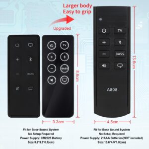 Upgraded Bluetooth Remote Control Compatible with Bose Solo 5 10 15 Series ii TV Sound System 732522-1110 418775 TV Soundbar System, for Bose Solo Series II TV Speaker Remote