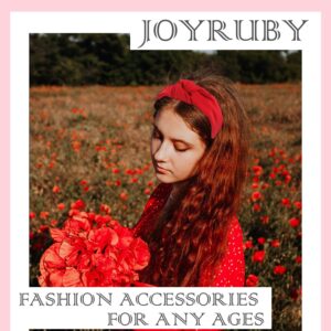 JOYRUBY Red Headband Top Knot Headband for Women, Knotted Headbands for Women, Wide Headbands for Women Non Slip, Satin Head Bands Hair Accessories