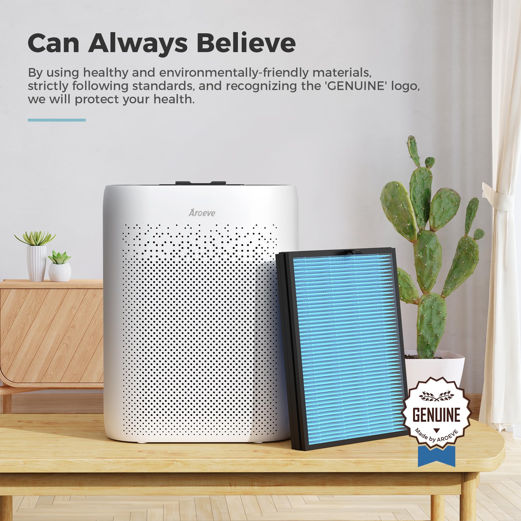 AROEVE Air Purifier with Two Filter(One Basic Version & One Standard Version)